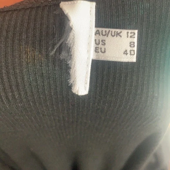 Princess Polly Noa Black Long Sleeve Ribbed Cut Out Criss Cross Tie Mini Dress - Picture 10 of 11